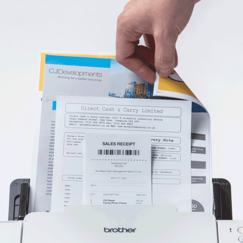 Brother ADS-2200 A4 documentenscanner voor ondernemers aanbieding Primefa.nl