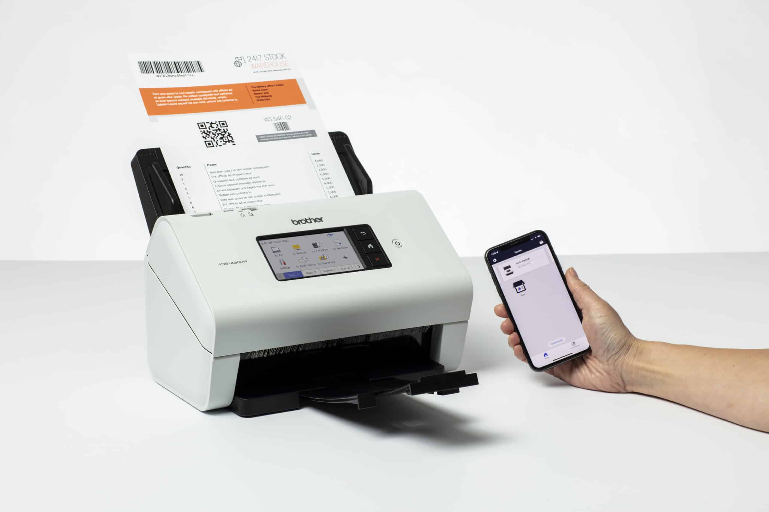 Brother ADS-4900W A4 draadloze documentscanner op bureau