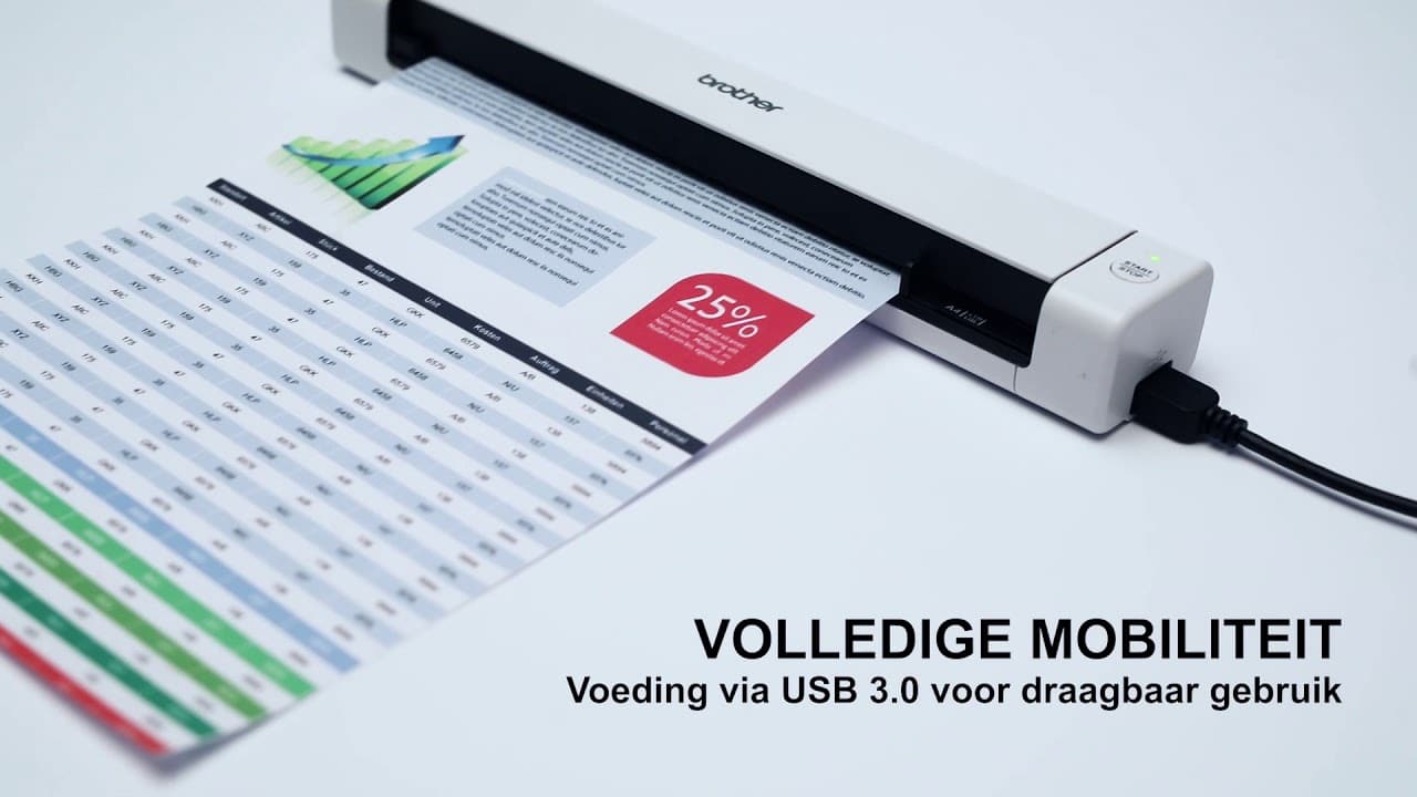 Brother DS-640 mobiele A4 documentscanner voor ondernemers