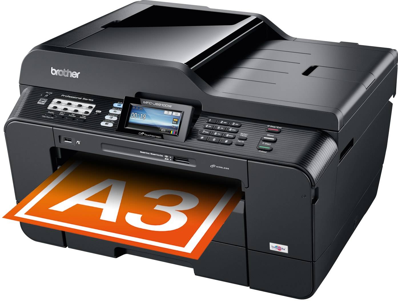 Brother MFC-J6910DW A3 inkjet multifunctionele printer op kantoorbureau
