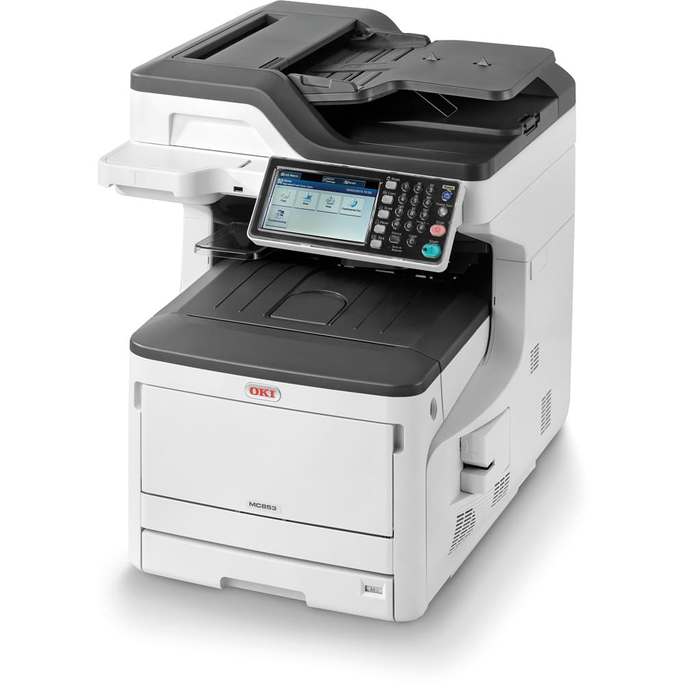 OKI MC853DN A3 kleuren multifunctionele printer op kantoor