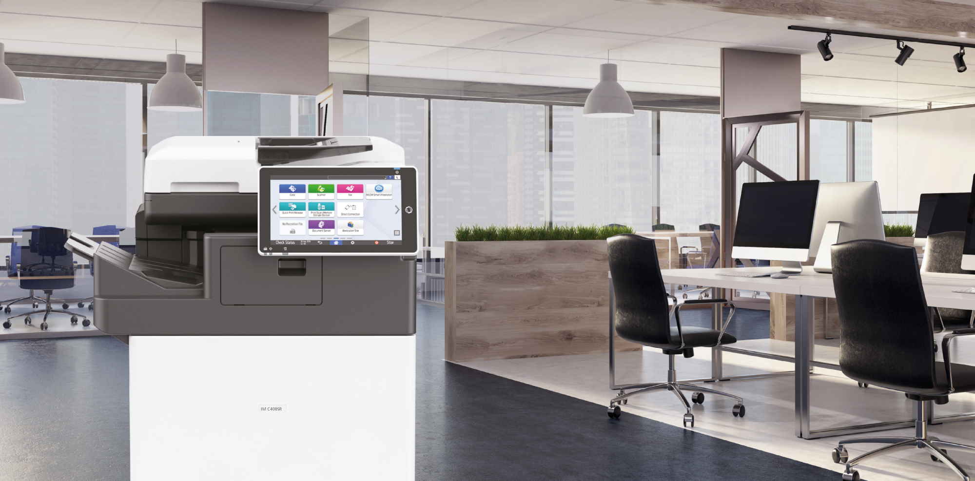 Ricoh IM C400F A4 kleuren multifunctionele printer voor kantoorgebruik