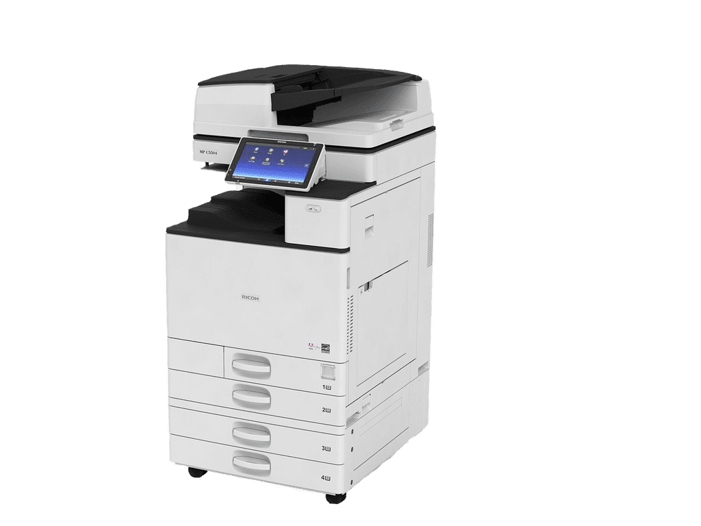 Ricoh MP C5504exSP A3 kleuren multifunctionele printer in actie