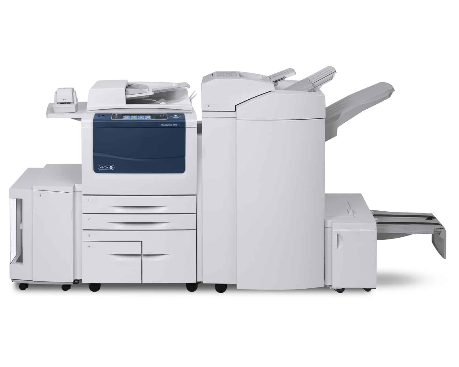 Voorzijde Xerox WorkCentre 5845 met interne nietmachine