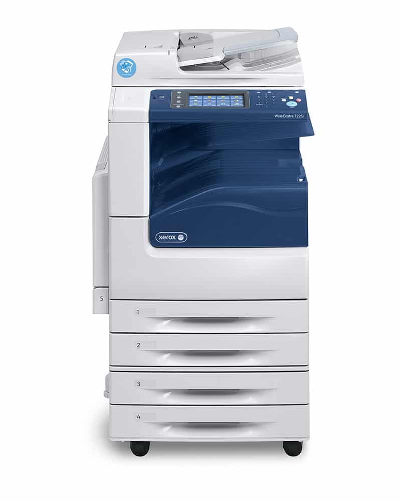 Xerox Workcentre 7220i multifunctioneel kleurenkopieerapparaat op een bureau