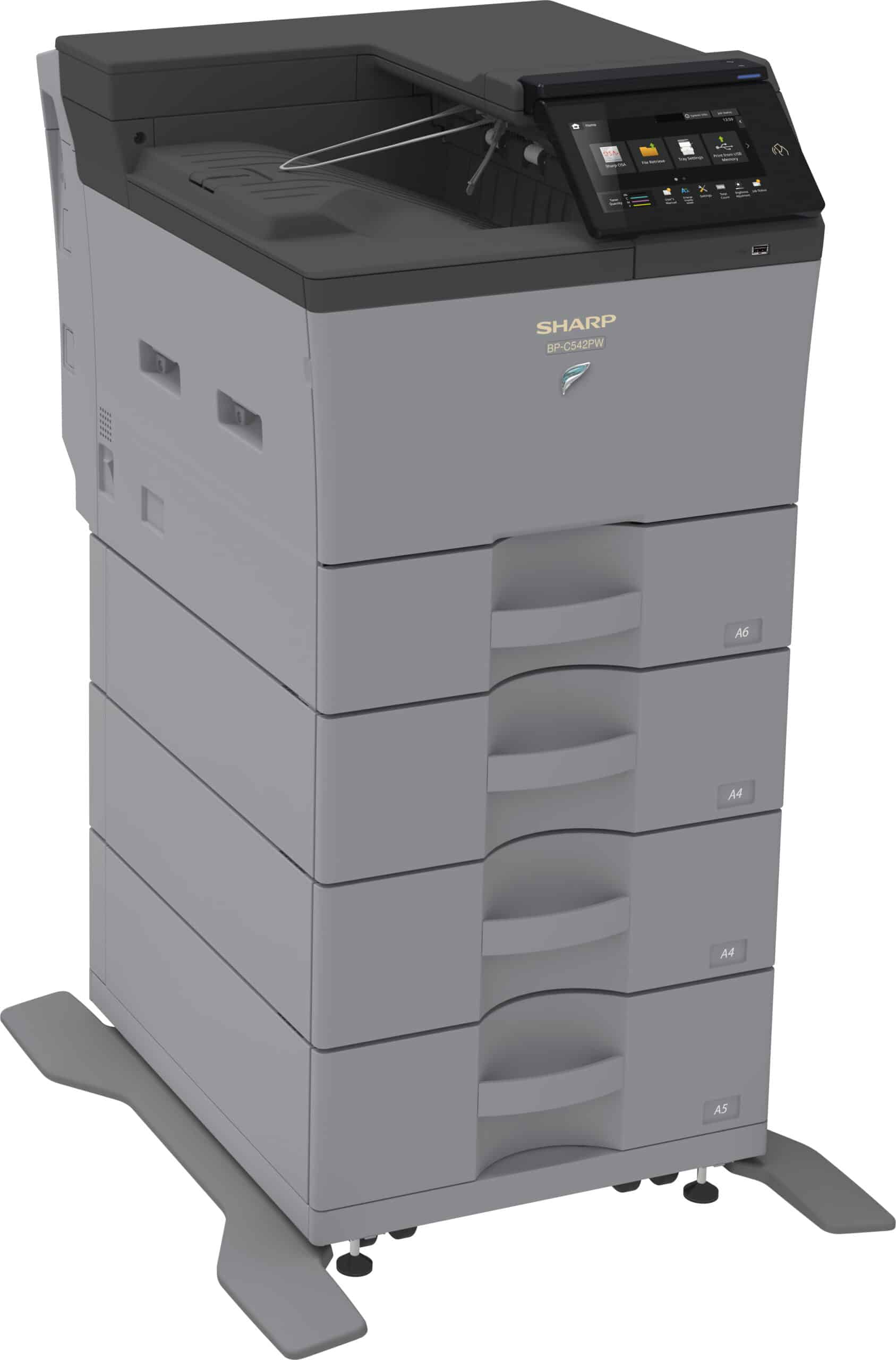 Sharp BP-C542PW A4 kleuren multifunctionele printer in kantoorruimte