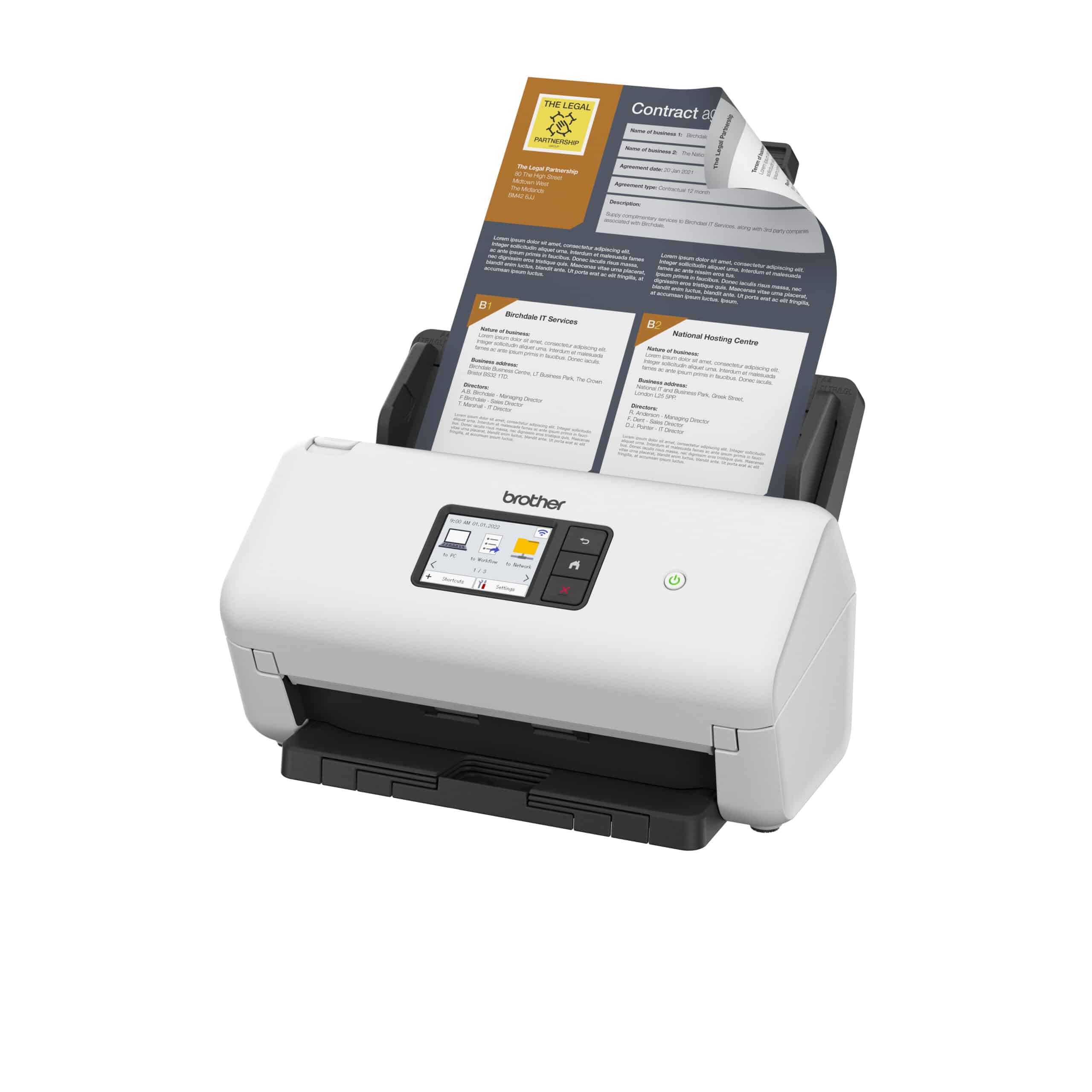 Brother ADS-4550W draadloze A4 documentscanner op bureau