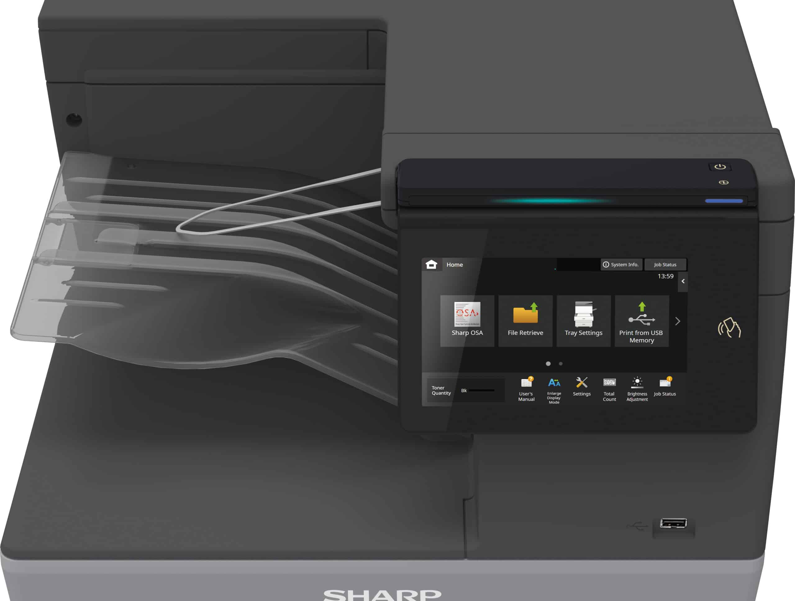 Sharp BP-B547PW A4 zwart-wit multifunctionele printer aanbieding