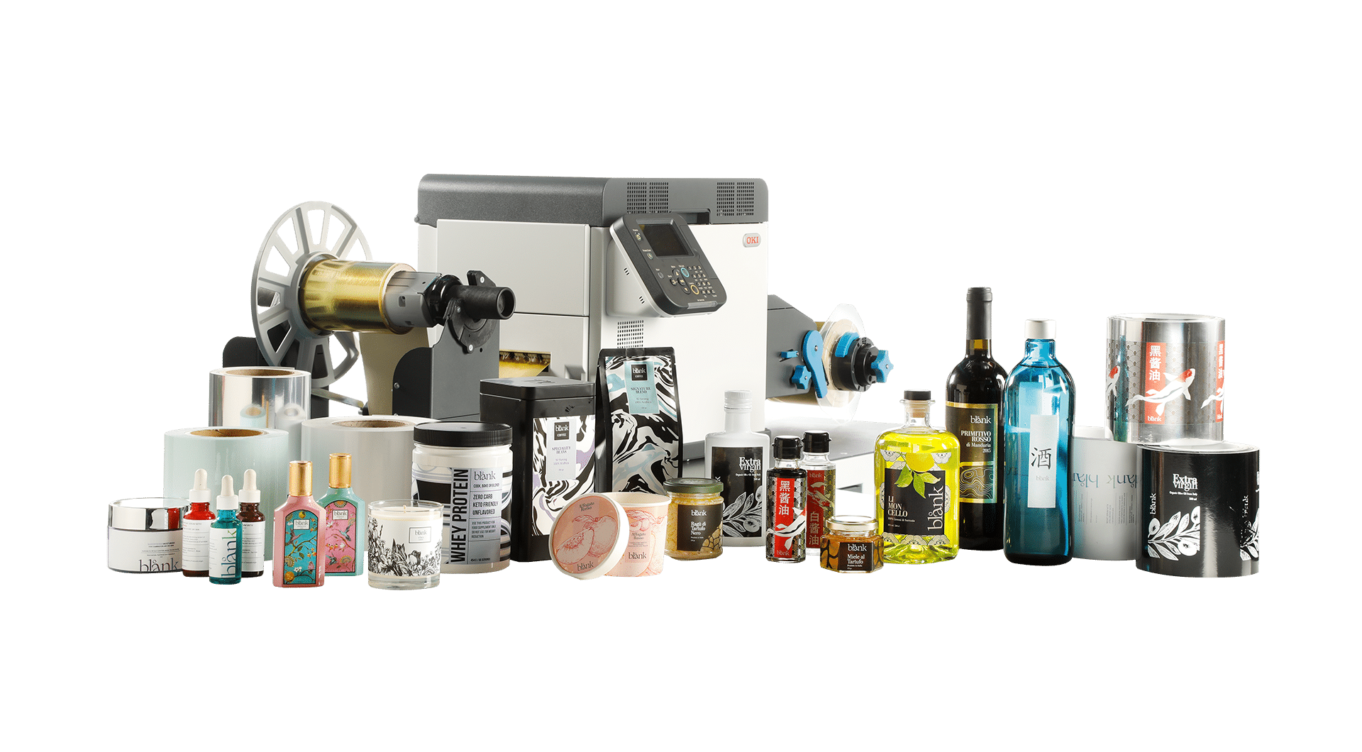 OKI Pro1050 vijfkleuren labelprinter voor professionele etikettenproductie